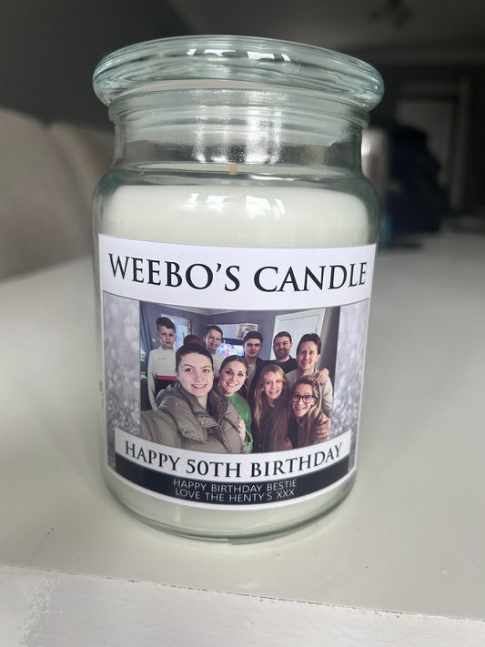 Large Personalised Candles 18oz